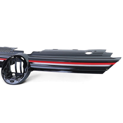 ⭐Sports radiator grille with red stripe for VW Golf 8 E GTI 19+⭐