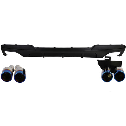 Rear Diffuser + Exhaust Tips Suitable for BMW F10 F11