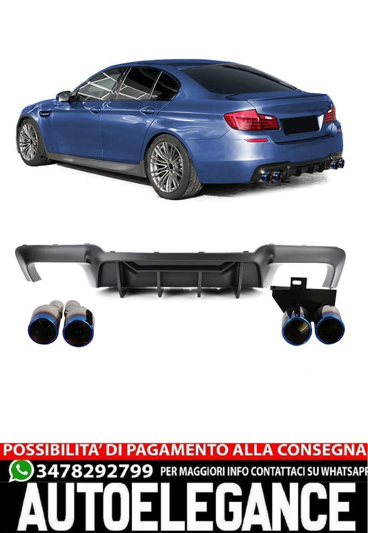 diffusore posteriore + terminali di scarico adatto per BMW F10 F11