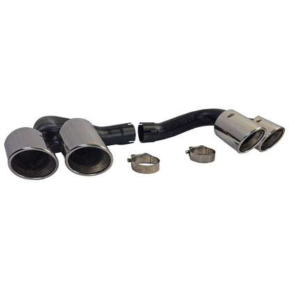 ✨Chrome Double Pipe Exhaust Tips Fit For BMW X6 E71 30d 40d 10-14✨