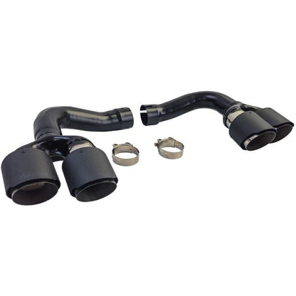 ✨Carbon Fiber Double Pipe Exhaust Tips For BMW X6 E71 2010-2014✨