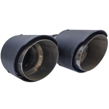 ✨Carbon Fiber Double Pipe Exhaust Tips For BMW X6 E71 2010-2014✨