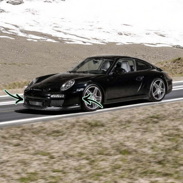 ⭐Paraurti anteriore Sport Optic con labbro spoiler adatto per Porsche 911 08-12⭐