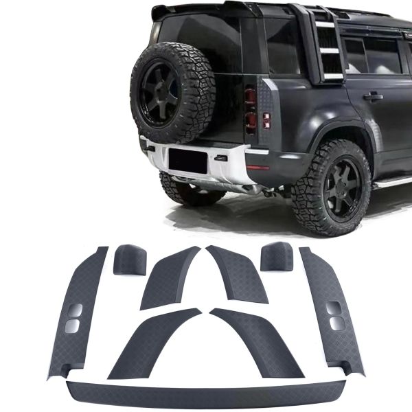 Set Coperture Protettive Offroad Nero Opaco per Land Rover Defender L663 110 ab19