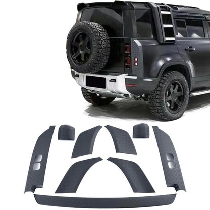 Set Coperture Protettive Offroad Nero Opaco per Land Rover Defender L663 110 ab19
