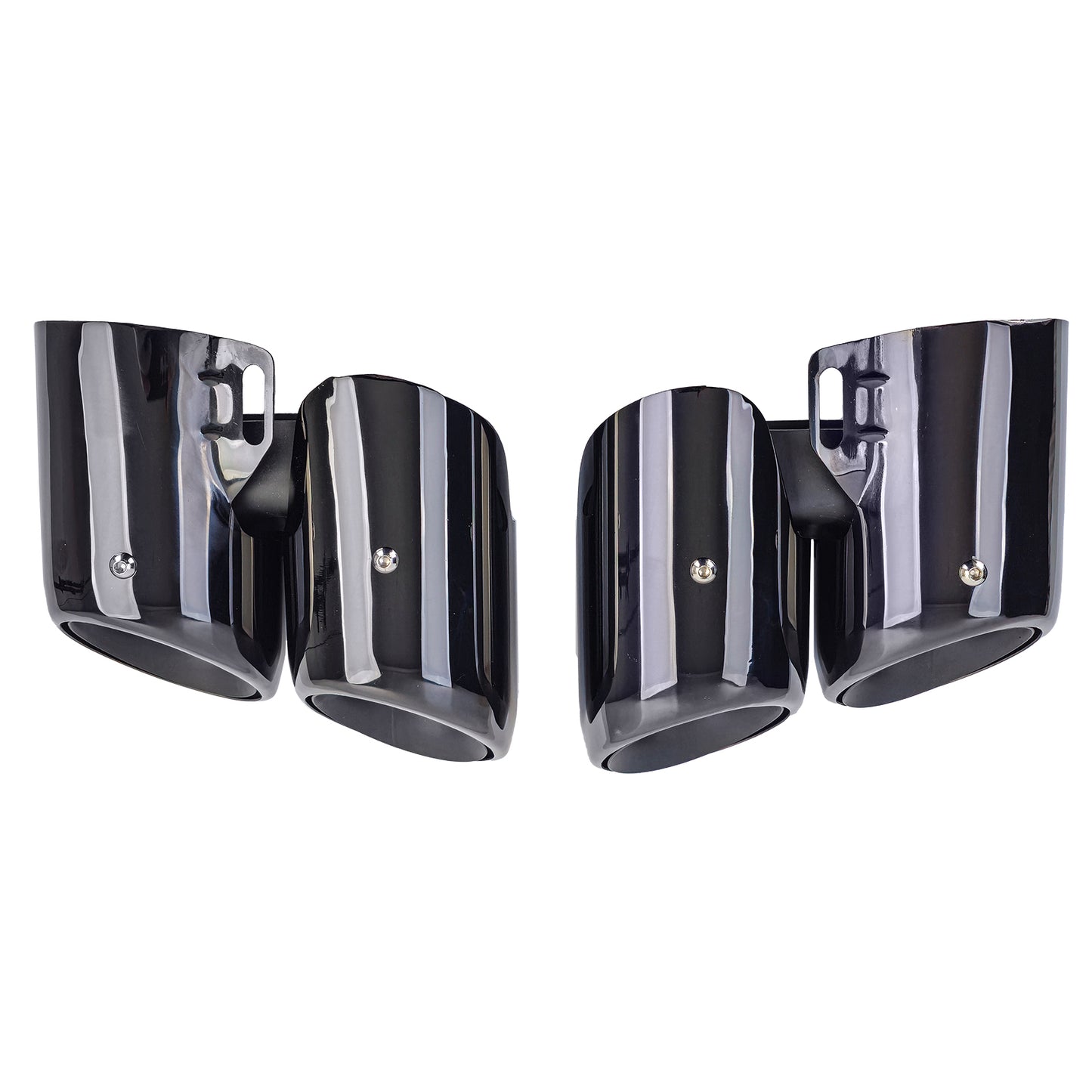 Black Double Exhaust Tips for Porsche Panamera 971 243kW 330PS