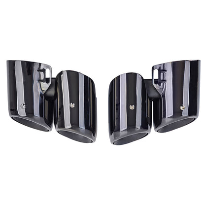 Black Double Exhaust Tips for Porsche Panamera 971 243kW 330PS