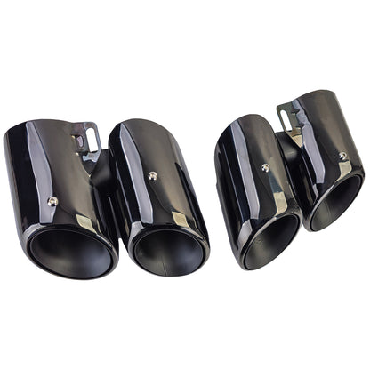 Black Double Exhaust Tips for Porsche Panamera 971 243kW 330PS