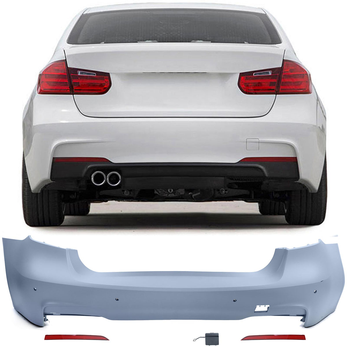 paraurti posteriore m adatto per bmw serie 3 f30 berlina 11-19