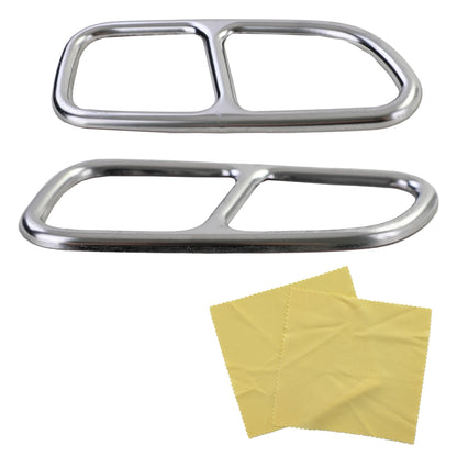 Cornici Terminali di Scarico Cromate Ottica 4 Tubi per Mercedes CLA C117 X117 13 AUTOELEGANCERICAMBI