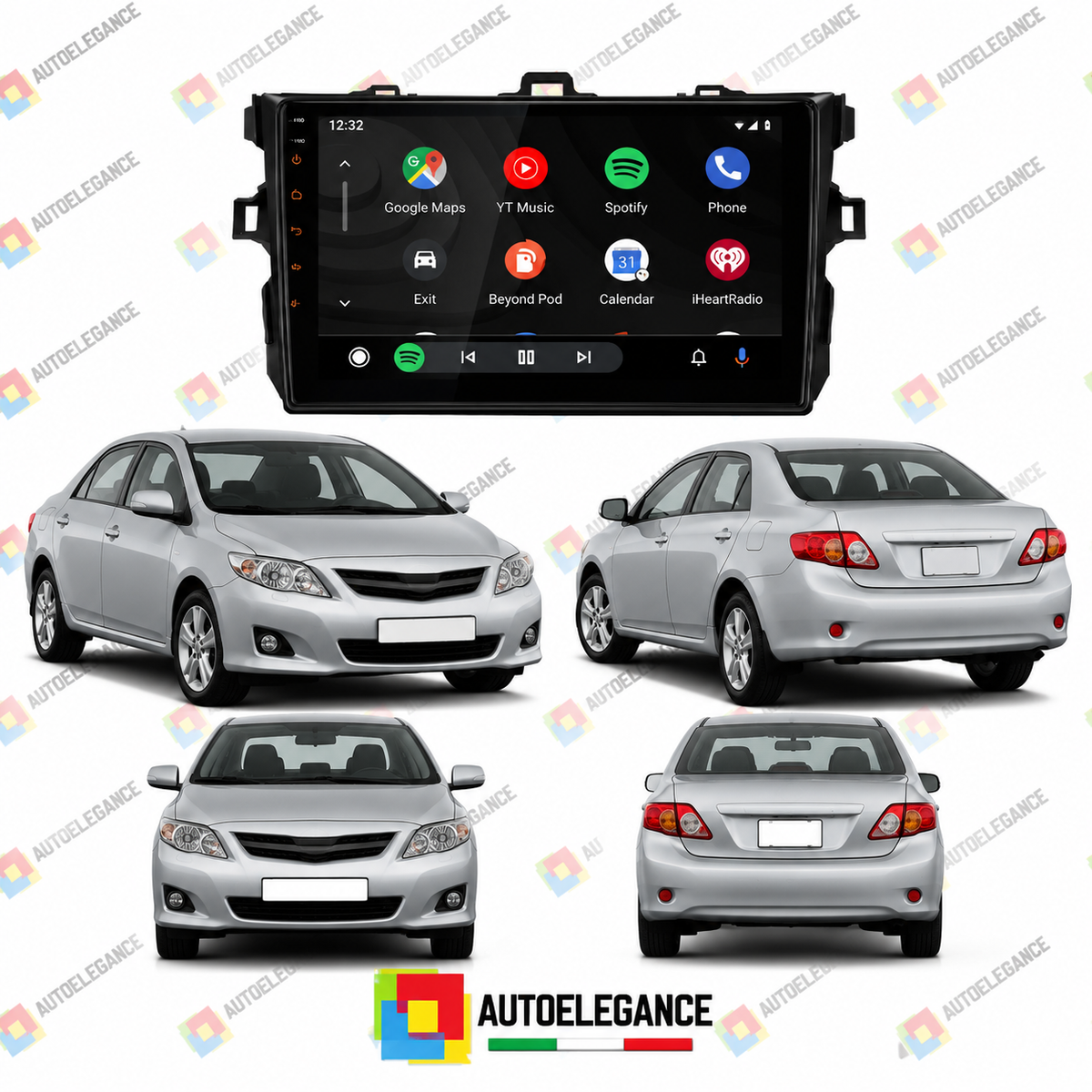 RADIO GPS ANDROID 10 ADATTO PER TOYOTA COROLLA 07-13
