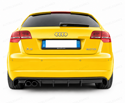 ART. 0062 DIFFUSORE AUDI A3 8P 2008-2012 3/5 PORTE LOOK RS3 NERO LUCIDO
