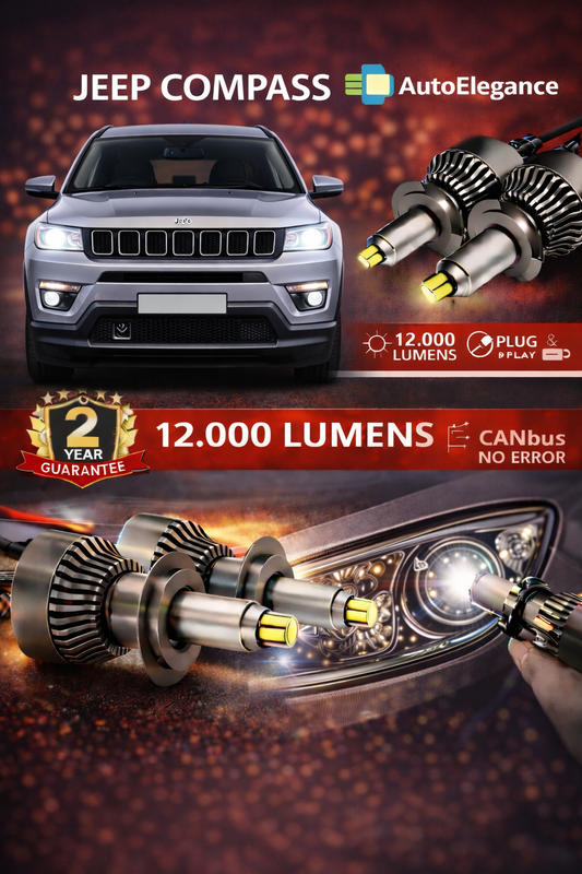 KIT LED per JEEP COMPASS ANABAGLIANTI H7 CANBUS Bianco 6500K 360 gradi