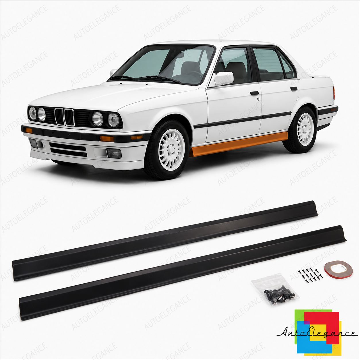 👉Set di Minigonne laterali adatto per BMW Serie 3 E30 Berlina Coupé 1982-1992👈