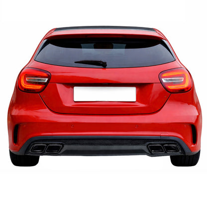 💫ART.8677 Paraurti Posteriore Sportivo + Terminali per Mercedes Classe A (2012-2018)💫