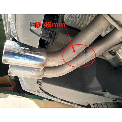 Terminale di scarico Duplex 4 Pipe Look Conversion adatto per BMW F30 F31 320 325 328 330