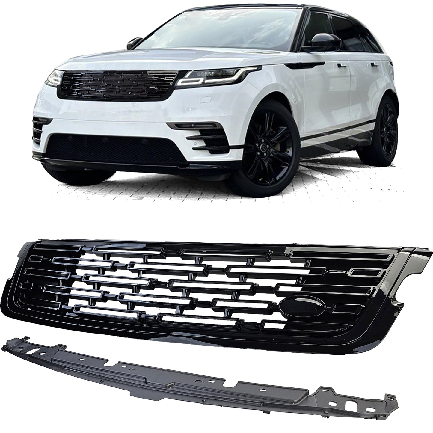 🔥Griglia Upgrade Look Nero Lucido Adatto per Range Rover Velar L560 17-23🔥