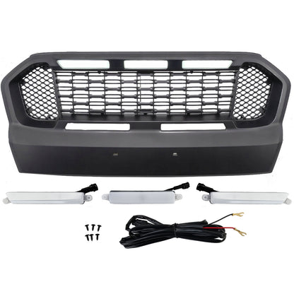 Griglia a nido d'ape Performance nera con LED adatta per Ford Ranger T7 16-19