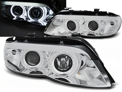 FARI ALLO XENO ANGEL EYES CCFL CROMATI per BMW X5 E53 11.03-06