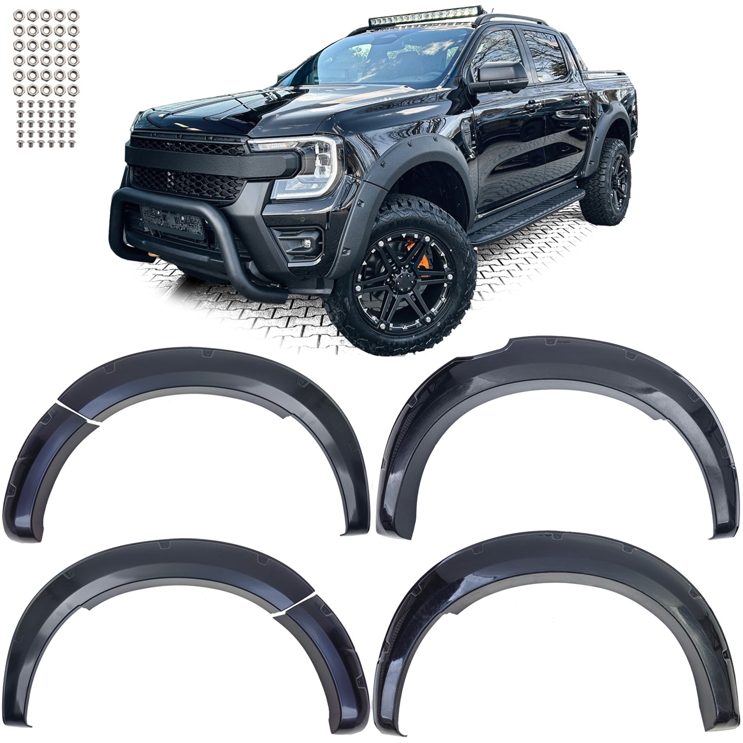 ❄️Set di estensioni per passaruota da 6" adatto per Ford Ranger T9 da 23❄️