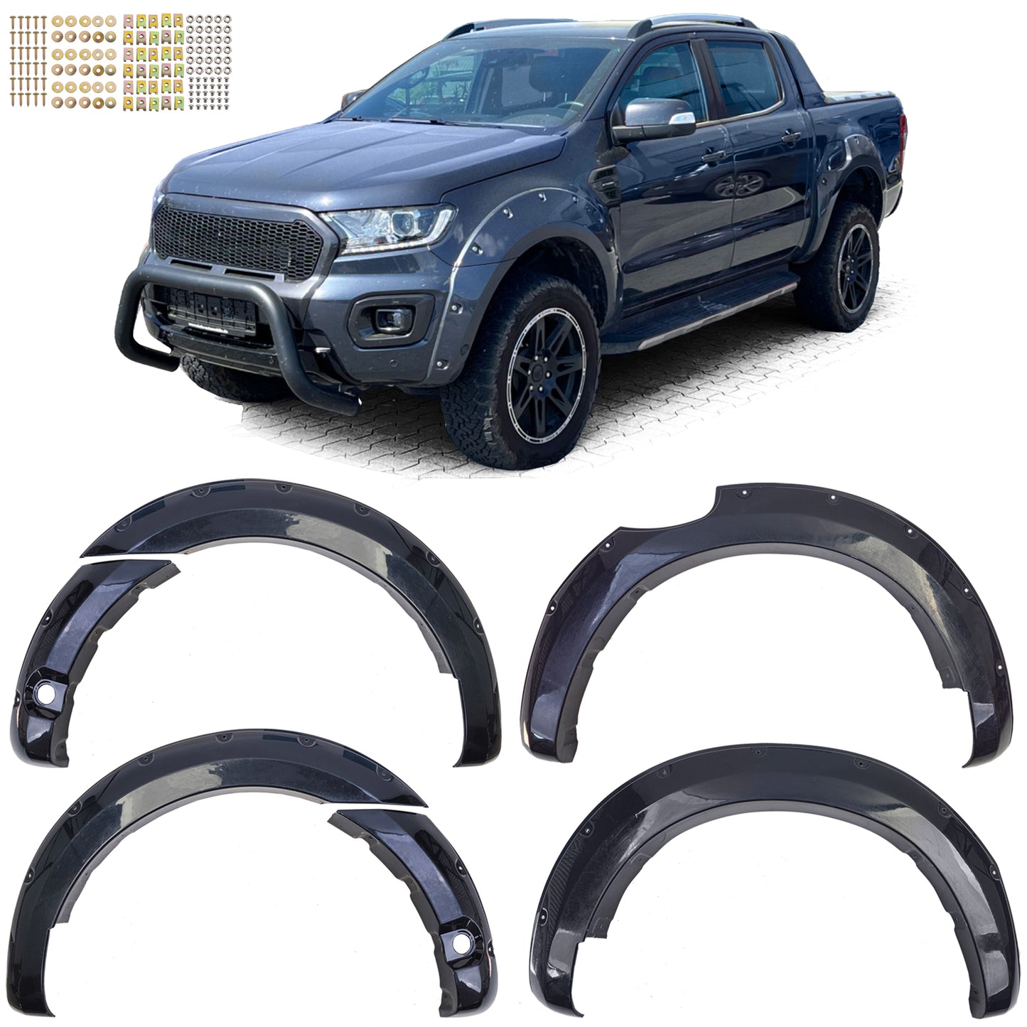 ❄️Estensioni passaruota con set PDC da 6" adatto per Ford Ranger T8 19-22❄️