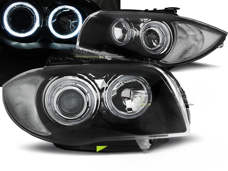 🤩FARI ANGEL EYES BLACK ADATTI PER BMW 1 E87/E81/82/88 04-11🤩