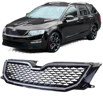 Black Chrome Sport Grille Suitable for Skoda Octavia 5E Prefacelift 12-17