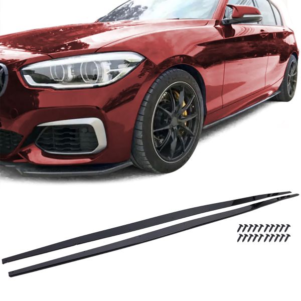 Gloss Black Side Skirts Fit For BMW 1 Series F20 F21 LCI 15-19