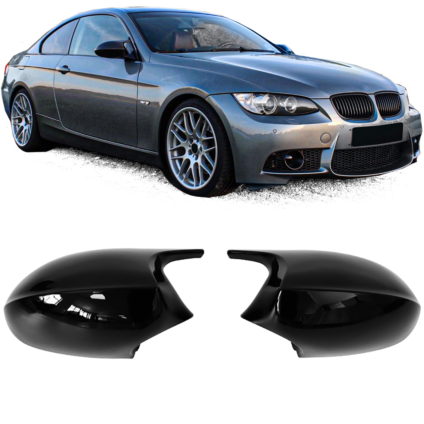 ✨Calotte specchietti nero lucido per BMW Serie 3 E92 E93 pre-restyling✨