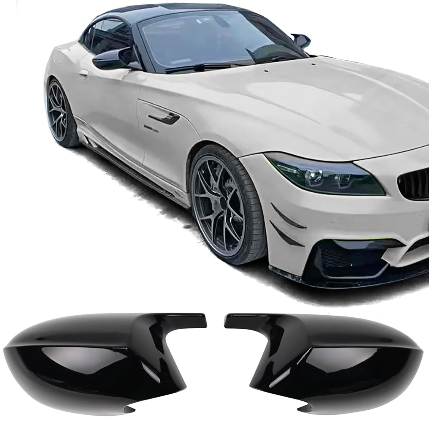 ✨Glossy Black Replacement Mirror Caps Fit For BMW Z4 E89 2009-2016✨