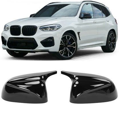 ✨Glossy Black Mirror Covers Fit For BMW X3 G01 G08 X4 G02✨ 