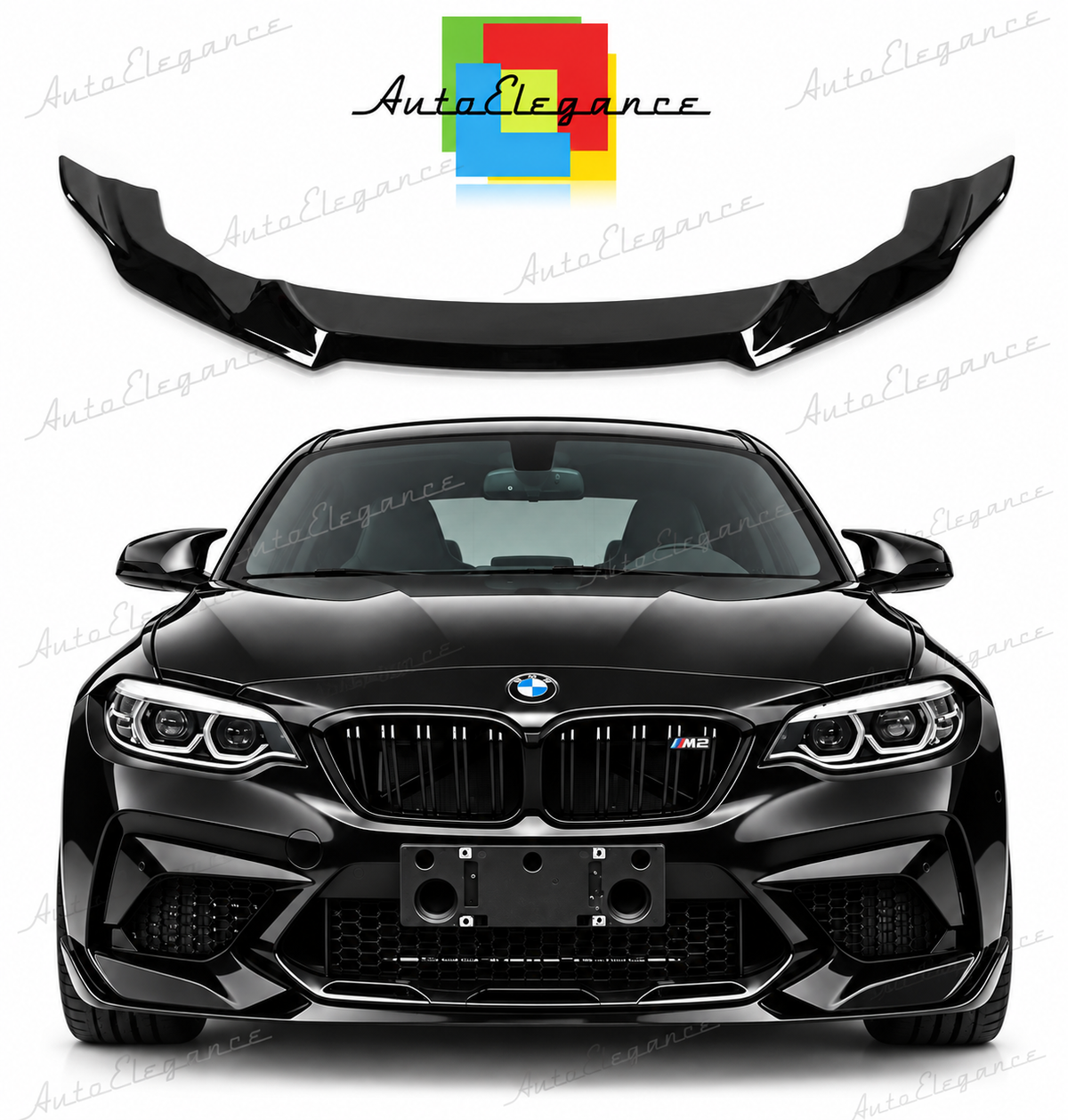 👉Splitter M Performance adatto per BMW M2 (F87) 15-21 Nero lucido👈
