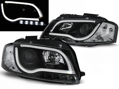 TUBO FARI DRL NERO per AUDI A3 8P 05.03-03.08
