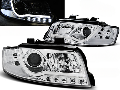 TUBO FARI DRL CROMATO per AUDI A4 10.00-10.04