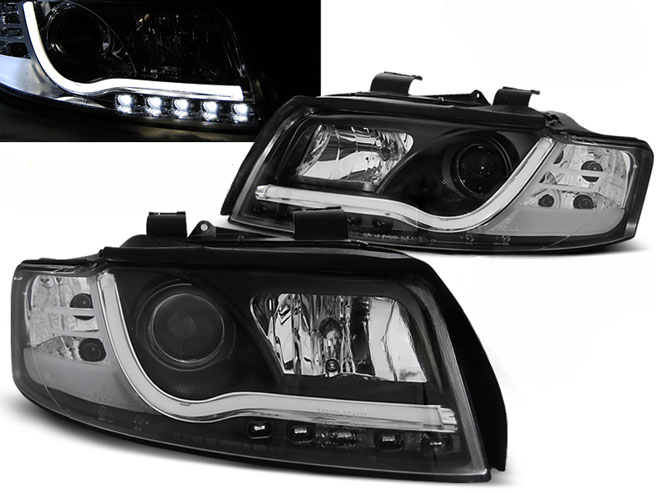 TUBO FARI DRL NERO per AUDI A4 10.00-10.04