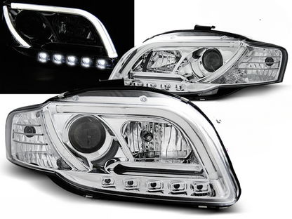 CHROME DRL HEADLIGHT TUBE for AUDI A4 B7 11.04-03.08 