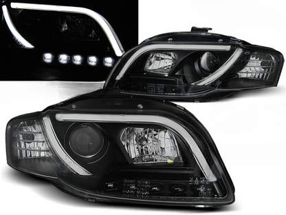 BLACK DRL HEADLIGHT TUBE for AUDI A4 B7 11.04-03.08 