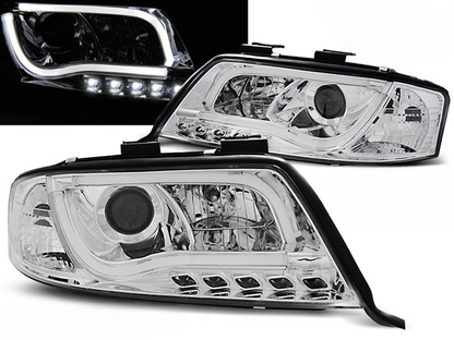 CHROME DRL HEADLIGHT TUBE for AUDI A6 05.97-05.01