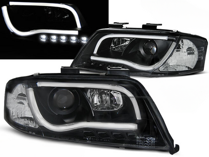 BLACK DRL HEADLIGHT TUBE for AUDI A6 05.97-05.01 