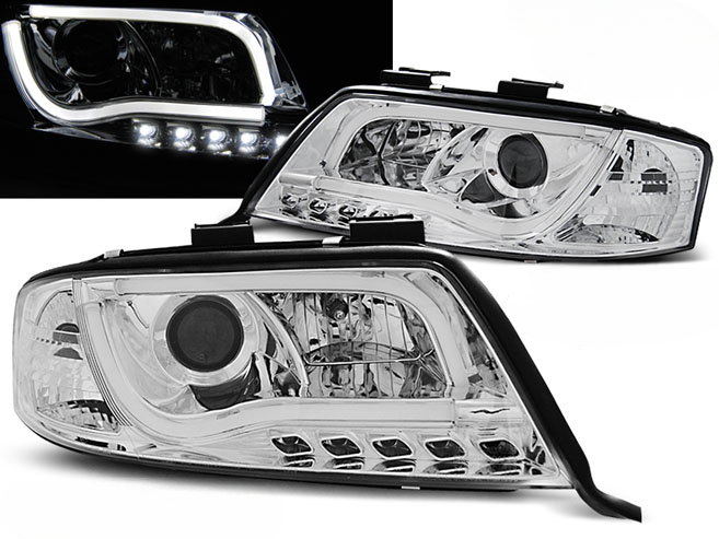 CHROME DRL HEADLIGHT TUBE for AUDI A6 06.01-05.04 