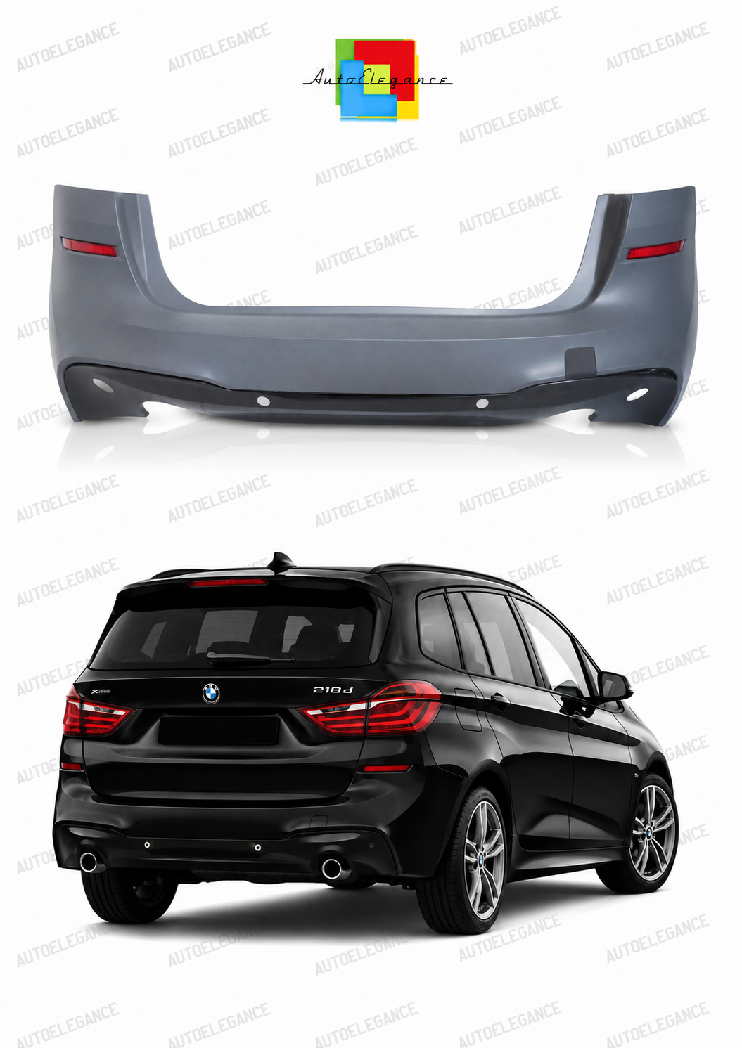 💫ART.10326 PARAURTI ANTERIORE SPORT LOOK PDC - BMW F45 2014-2018💫