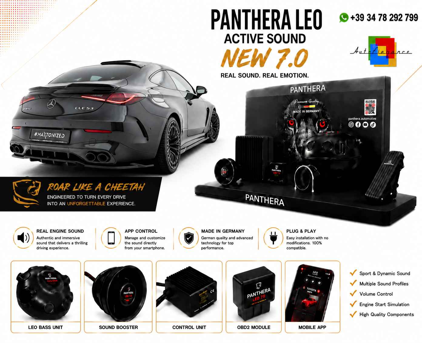 💕ART.2672 PANTHERA Soundsystem Booster 7.0-Mercedes-AMG CLE 53 C236💕
