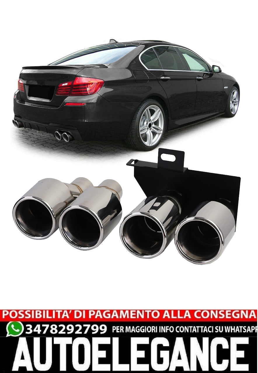 Chrome exhaust tips suitable for BMW F10 F11 520 523 525 528 530