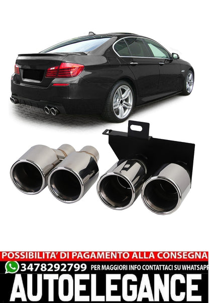 Chrome exhaust tips suitable for BMW F10 F11 520 523 525 528 530