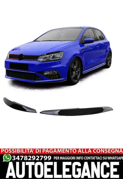 Coprifari Evil Eye Nero Lucido adatto per VW Polo 6R 6C 09-17 AUTOELEGANCERICAMBI