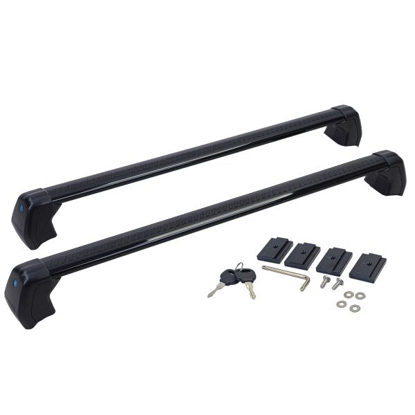 Barre trasversali portatutto in alluminio nero per Land Rover Defender 110 L663 dal 19