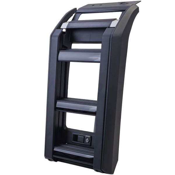 Scaletta laterale da tetto nera lucida per Land Rover Defender 90 110 da 19