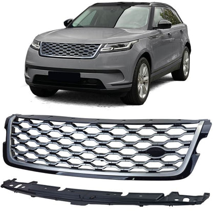 Griglia del radiatore sportiva nero argento per Range Rover Velar L560 2017-2023