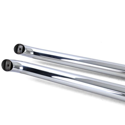 Pedane Tubi Laterali Acciaio Inox Lucido Per VW T5 T6 T6.1 Passo Lungo