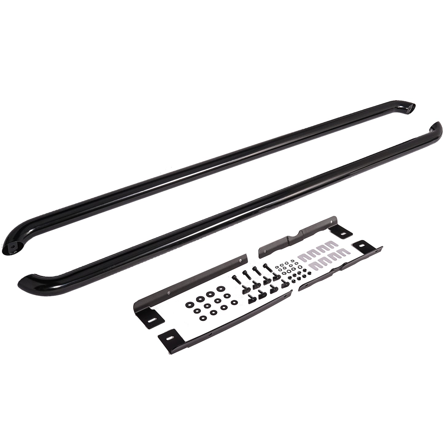 ✨Stainless Steel Side Steps Tubes Black for VW T5 T6 T6.1 Long Wheelbase✨ 